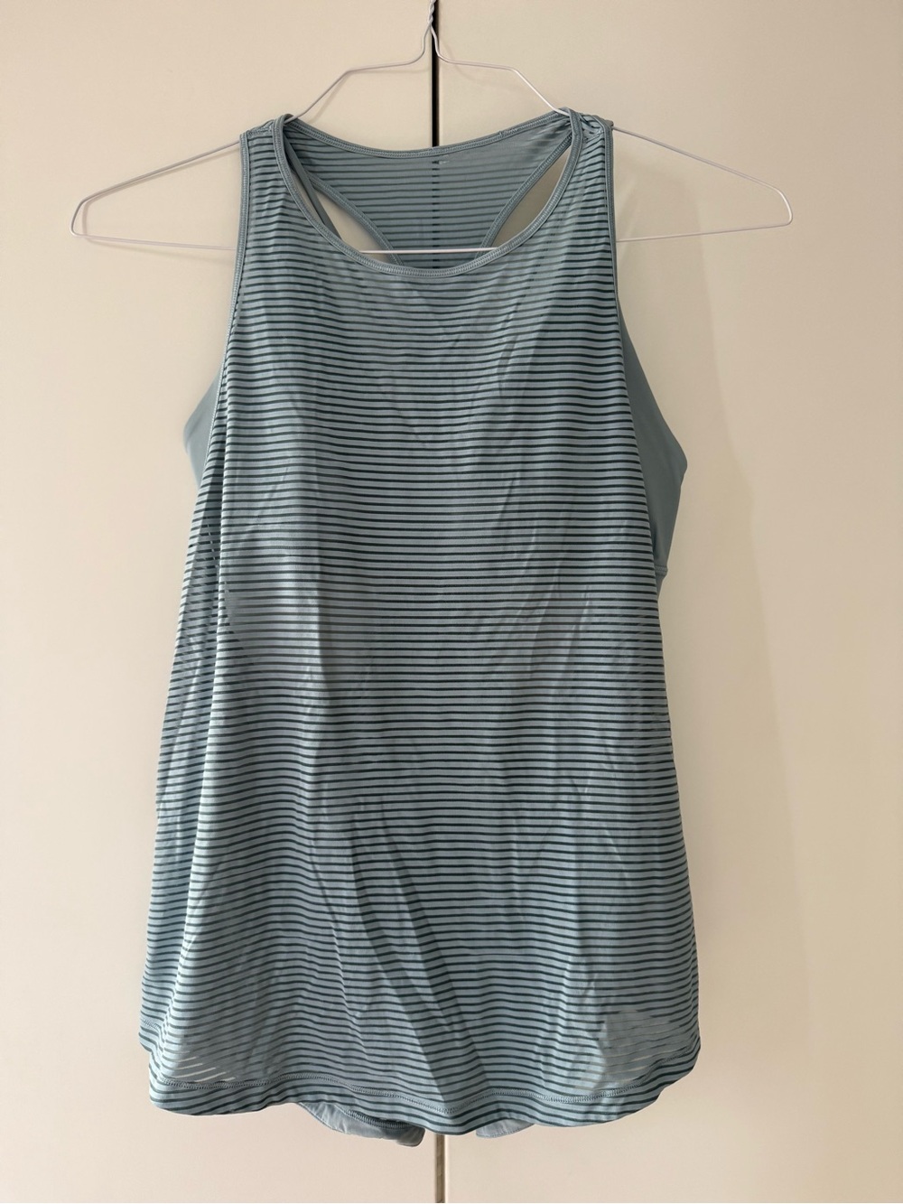 Lululemon Striped Tank Top with Built-In Bra – Estimated Size Small